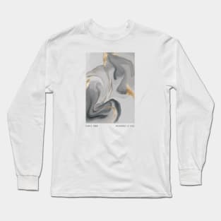 Abstract art marble grey and gold - Paris 1988 Regarde le ciel - Look at the sky Long Sleeve T-Shirt